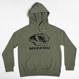 COPY NEW Missouri Tigers Mizzou Pullover Fleece Hoodie MILITARY ARMY GREEN